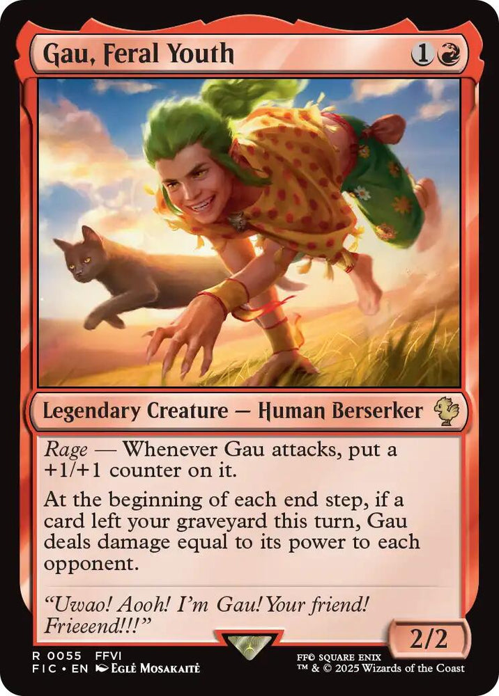 Gau, Feral Youth (Surge Foil) [FINAL FANTASY Commander] Magic: The Gathering
