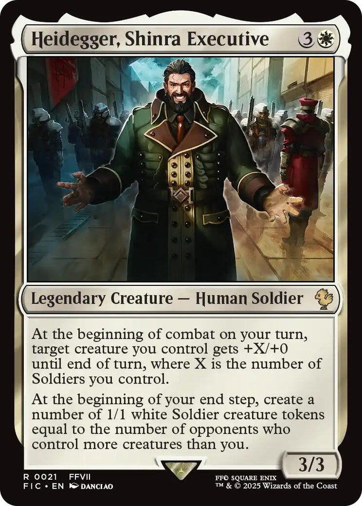 Heidegger, Shinra Executive (Surge Foil) [FINAL FANTASY Commander] Magic: The Gathering