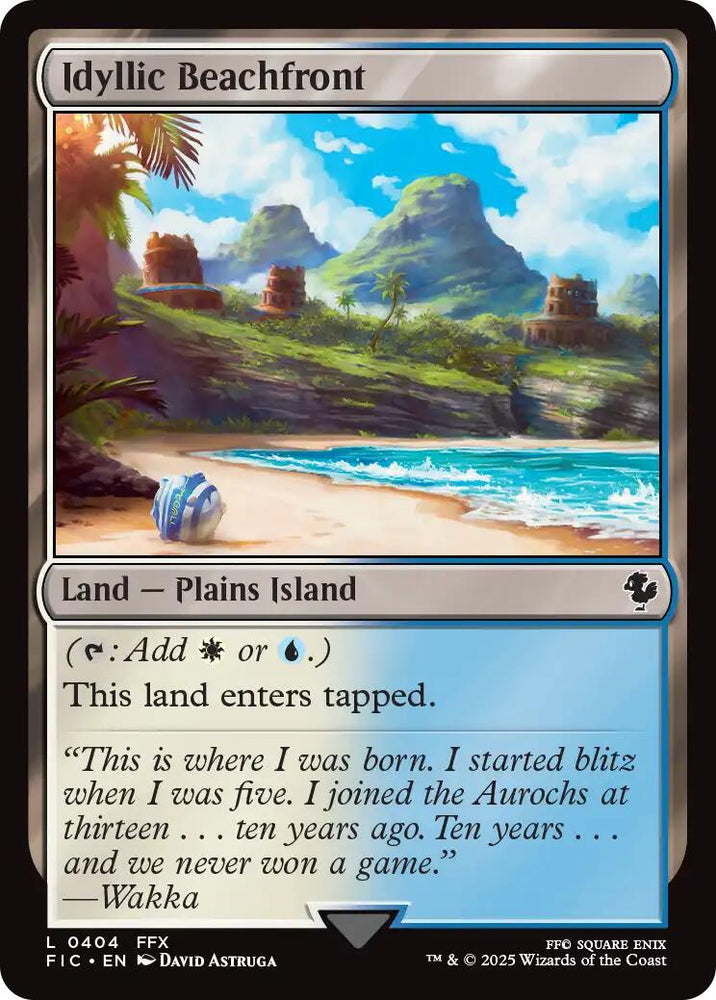Idyllic Beachfront (Surge Foil) [FINAL FANTASY Commander] Magic: The Gathering