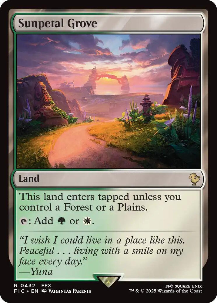 Sunpetal Grove (Surge Foil) [FINAL FANTASY Commander] Magic: The Gathering