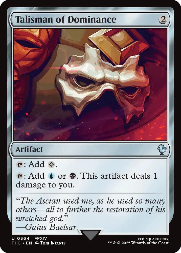 Talisman of Dominance (Surge Foil) [FINAL FANTASY Commander] Magic: The Gathering