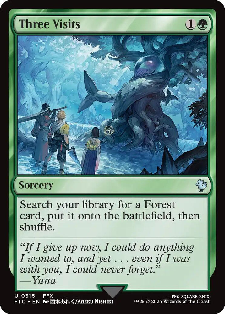 Three Visits (Surge Foil) [FINAL FANTASY Commander] Magic: The Gathering