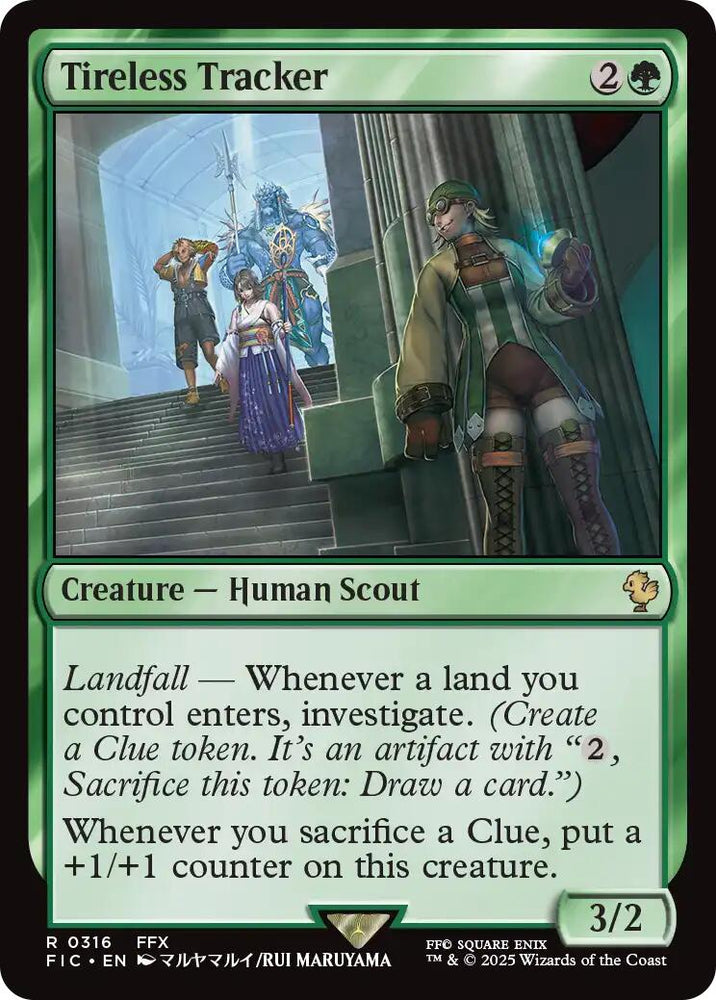 Tireless Tracker (Surge Foil) [FINAL FANTASY Commander] Magic: The Gathering