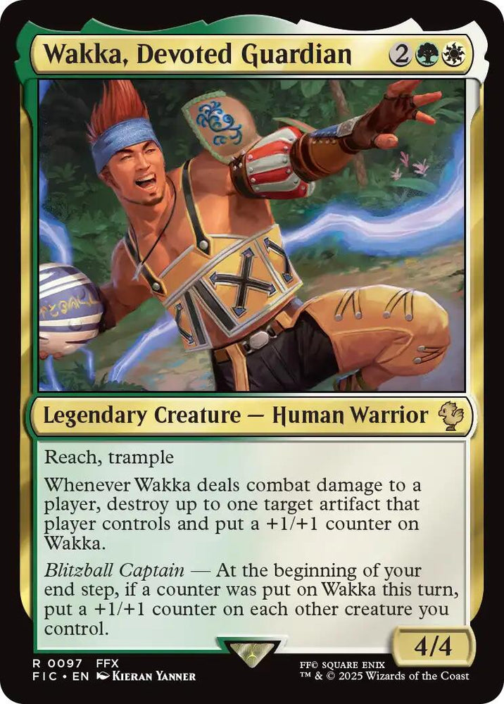 Wakka, Devoted Guardian (Surge Foil) [FINAL FANTASY Commander] Magic: The Gathering