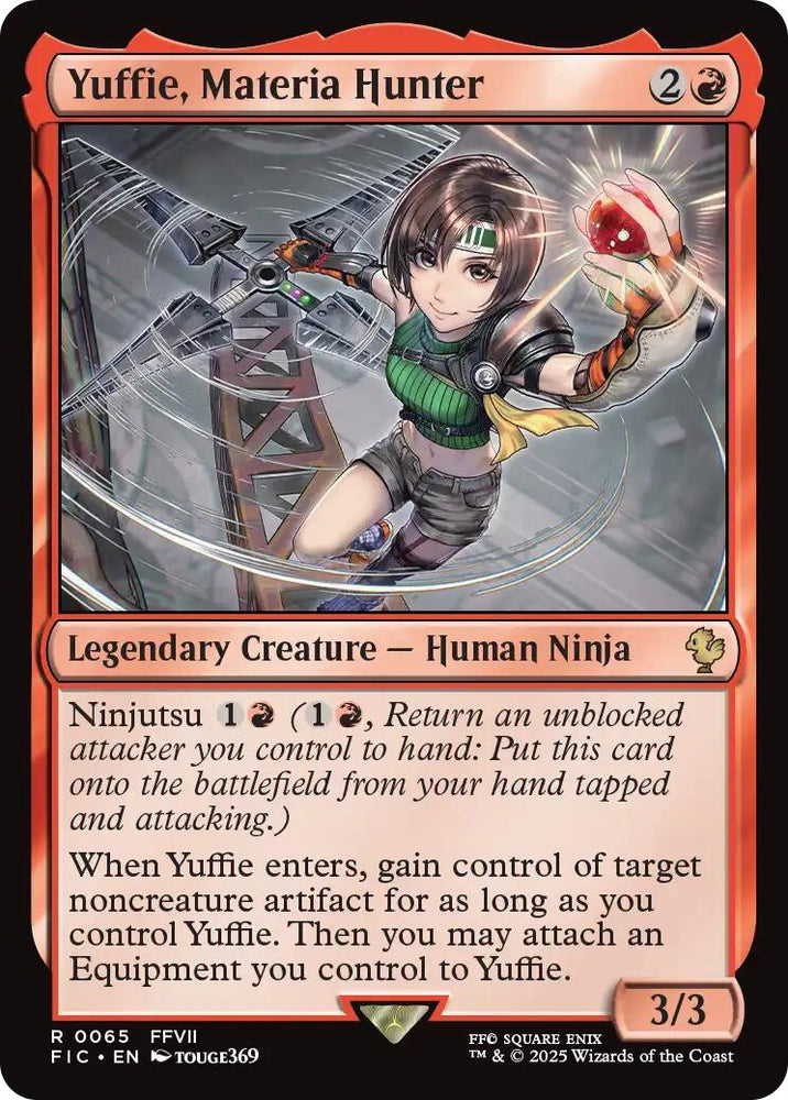 Yuffie, Materia Hunter (Surge Foil) [FINAL FANTASY Commander] Magic: The Gathering