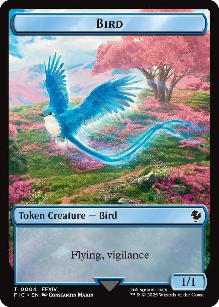 Bird // Hero (0004) Double Sided Token [FINAL FANTASY Commander Tokens] Magic: The Gathering