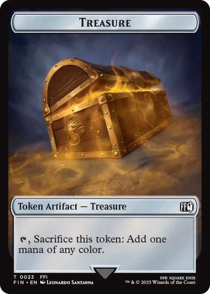 Foretell // Treasure Double-Sided Token [FINAL FANTASY Commander Tokens] Magic: The Gathering