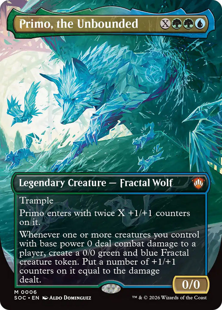 Primo, the Unbounded (Borderless) [Secrets of Strixhaven Commander] Magic: The Gathering