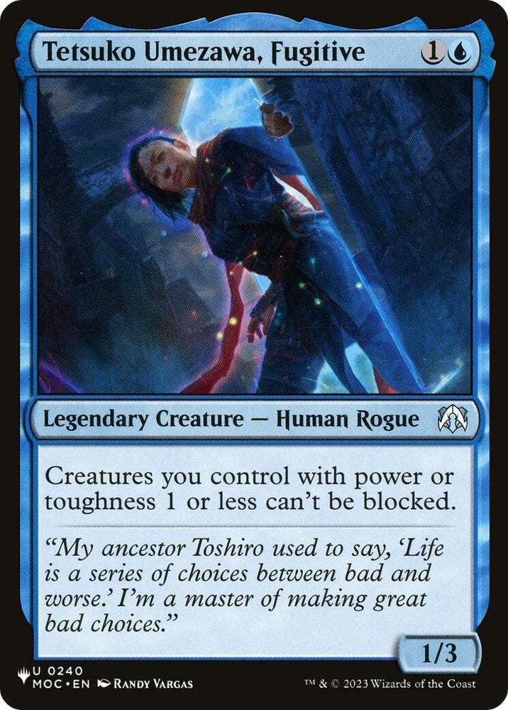 Tetsuko Umezawa, Fugitive (MOC) [The List] Magic: The Gathering