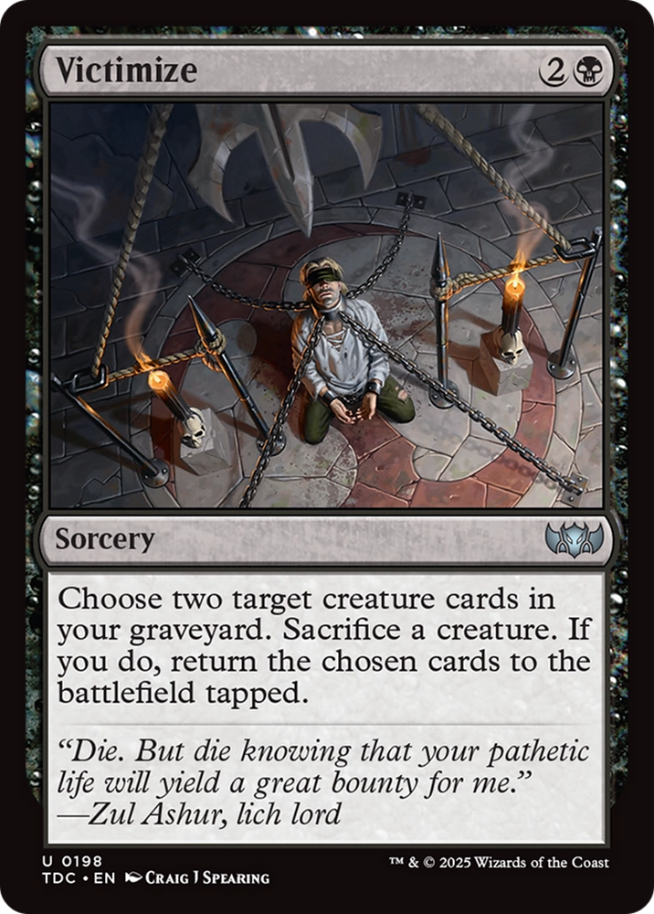 Victimize [Tarkir: Dragonstorm Commander] Magic: The Gathering