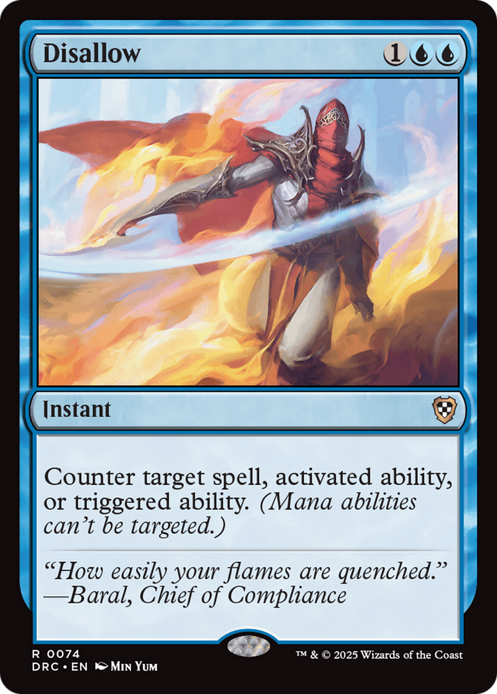 Disallow [Aetherdrift Commander] Magic: The Gathering