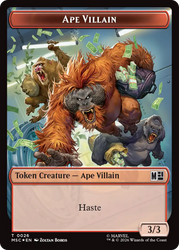 Copy (017) // Ape Villain (026) Double-Sided Token (Surge Foil) [Marvel Super Heroes Commander Tokens] Magic: The Gathering