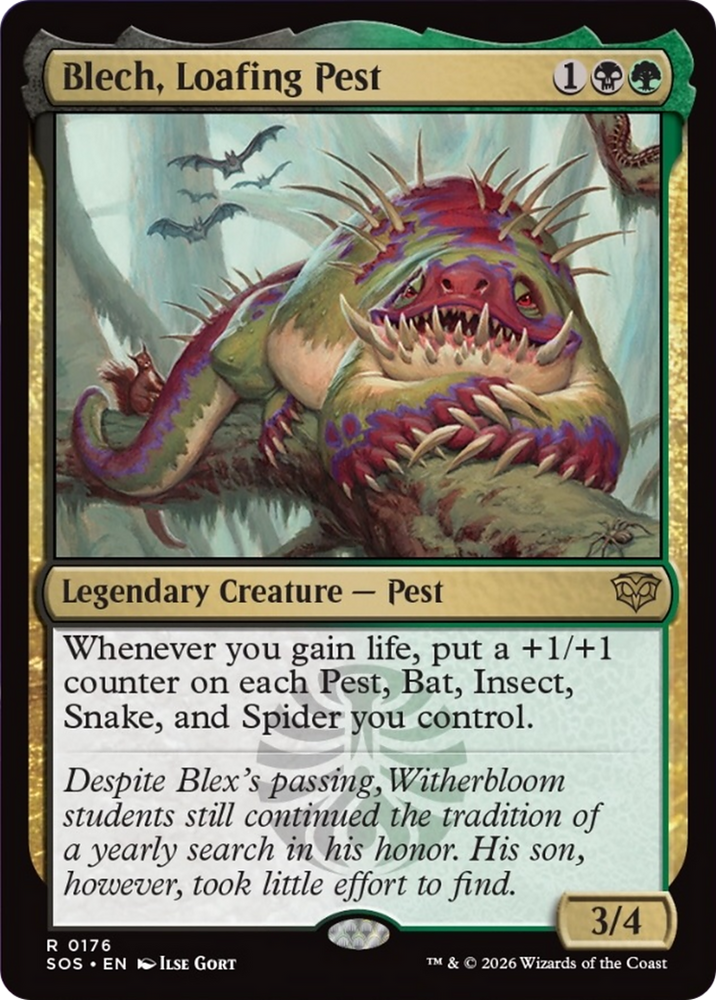 Blech, Loafing Pest [Secrets of Strixhaven] Magic: The Gathering