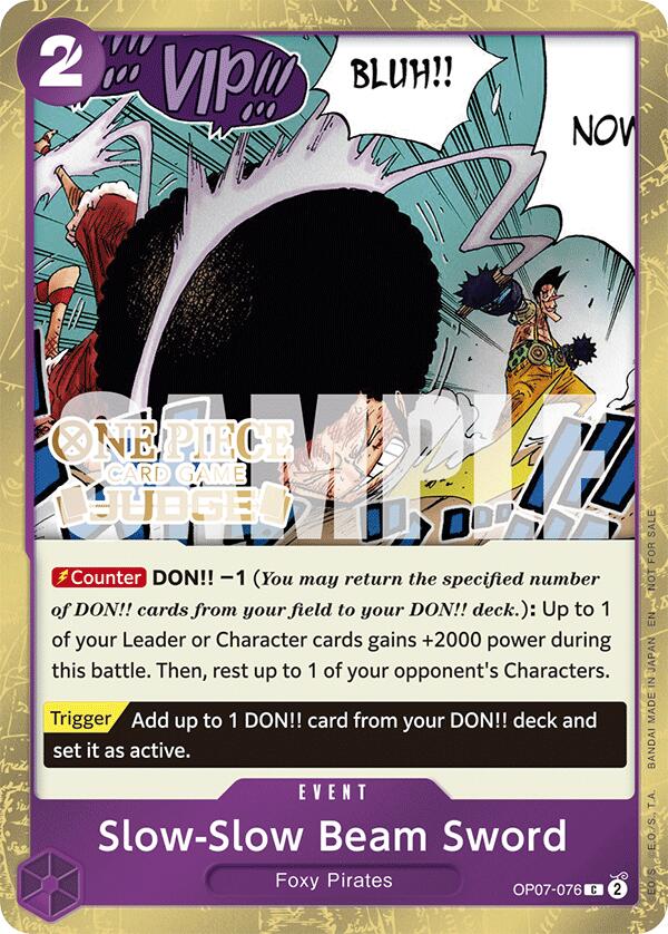 Slow-Slow Beam Sword (Judge Pack Vol. 6) [One Piece Promotion Cards] Bandai
