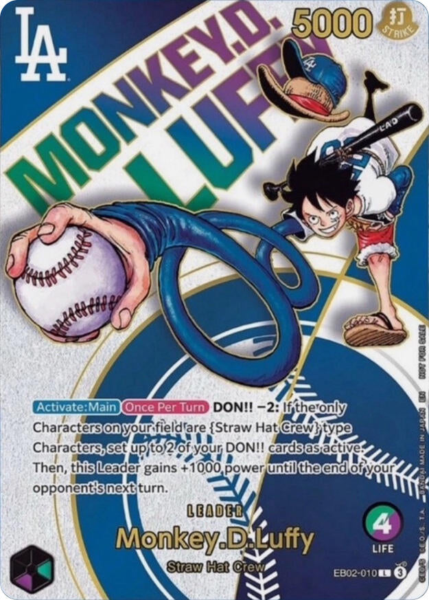 Monkey.D.Luffy (Dodgers x ONE PIECE) [One Piece Promotion Cards] Bandai