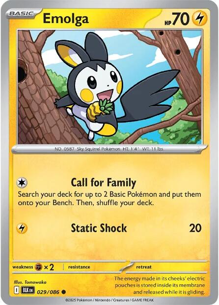Emolga (029/086) [Scarlet & Violet: Black Bolt] Pokémon