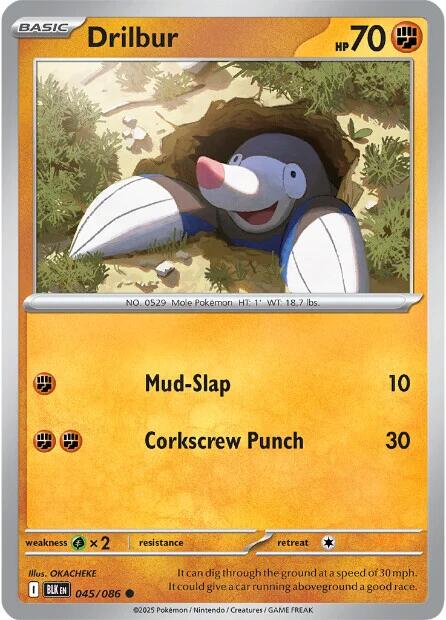 Drilbur (045/086) [Scarlet & Violet: Black Bolt] Pokémon