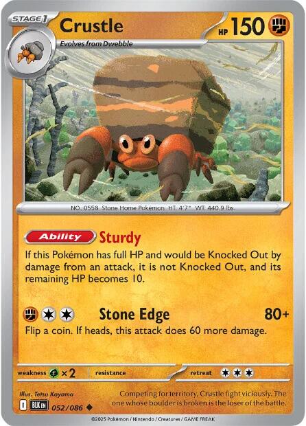 Crustle (052/086) [Scarlet & Violet: Black Bolt] Pokémon