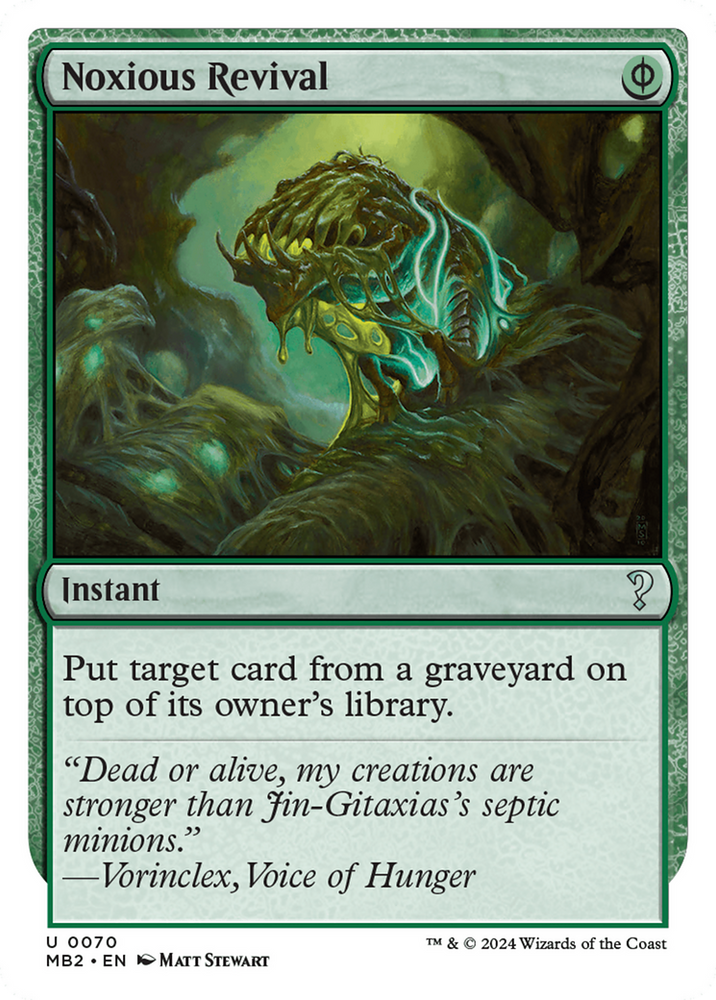 Noxious Revival (White Border) [Mystery Booster 2] Magic: The Gathering