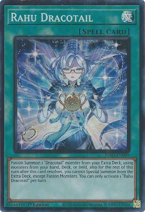 Rahu Dracotail [JUSH-EN009] Super Rare Yu-Gi-Oh!