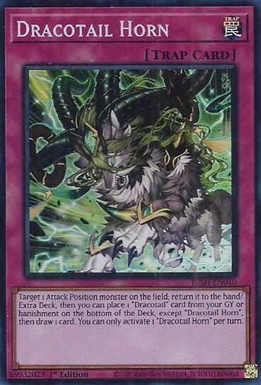 Dracotail Horn (Super Rare) [JUSH-EN010] Super Rare Yu-Gi-Oh!