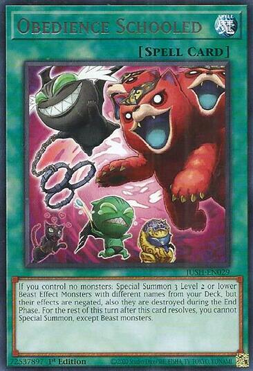 Obedience Schooled [JUSH-EN029] Rare Yu-Gi-Oh!