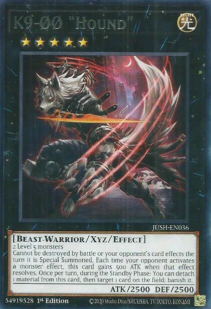 K9-00 "Hound" [JUSH-EN036] Rare Yu-Gi-Oh!