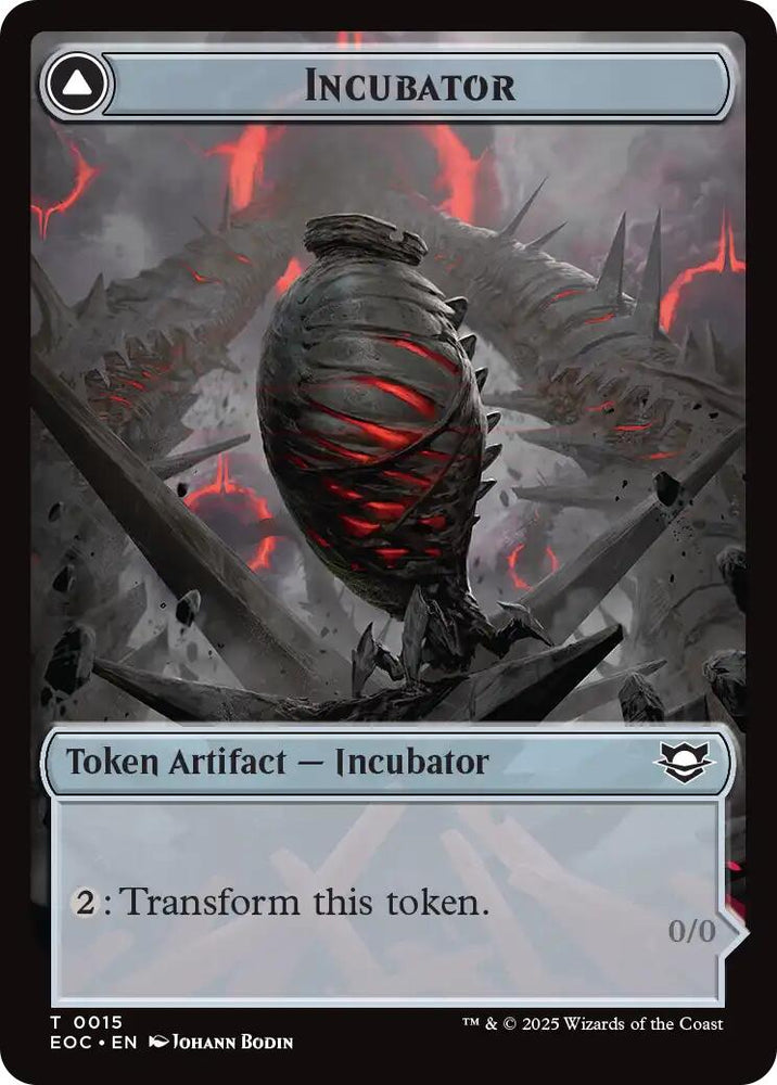 Incubator // Phyrexian Double-Sided Token [Edge of Eternities Commander Tokens] Magic: The Gathering