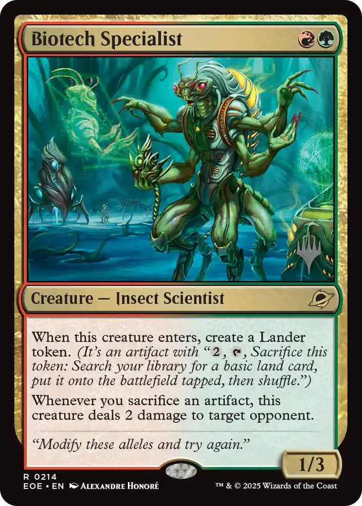 Biotech Specialist (Promo Pack) [Edge of Eternities Promo Pack] Magic: The Gathering