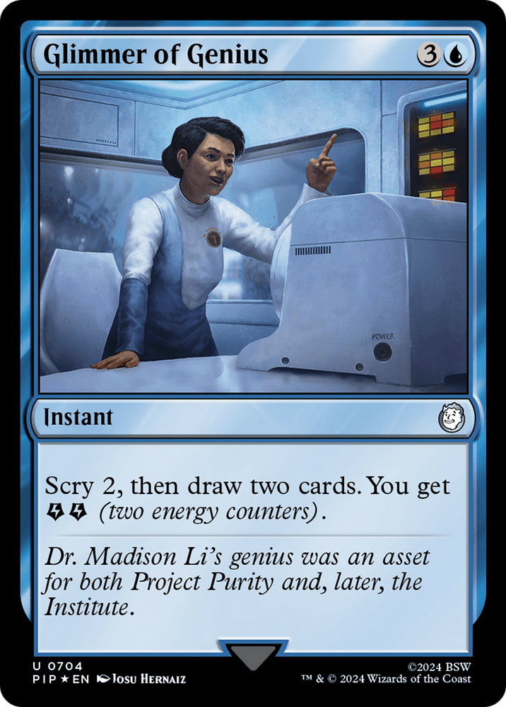 Glimmer of Genius (Surge Foil) [Fallout] Magic: The Gathering