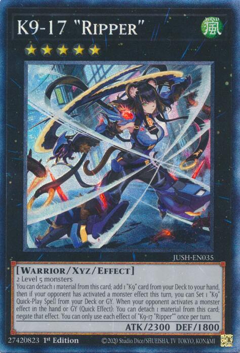 K9-17 "Ripper" (CR) [JUSH-EN035] Collector's Rare Yu-Gi-Oh!