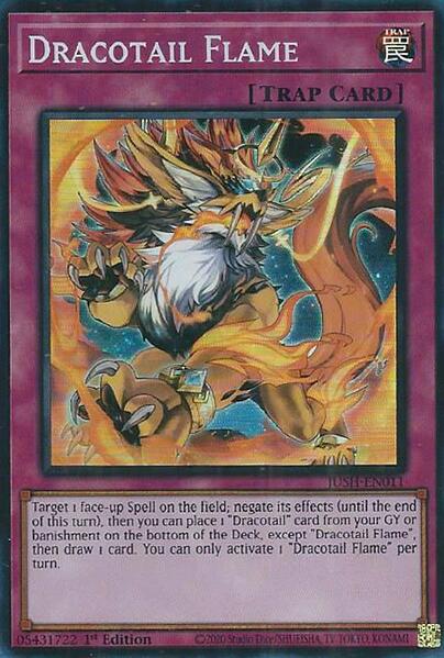 Dracotail Flame (Super Rare) [JUSH-EN011] Super Rare Yu-Gi-Oh!