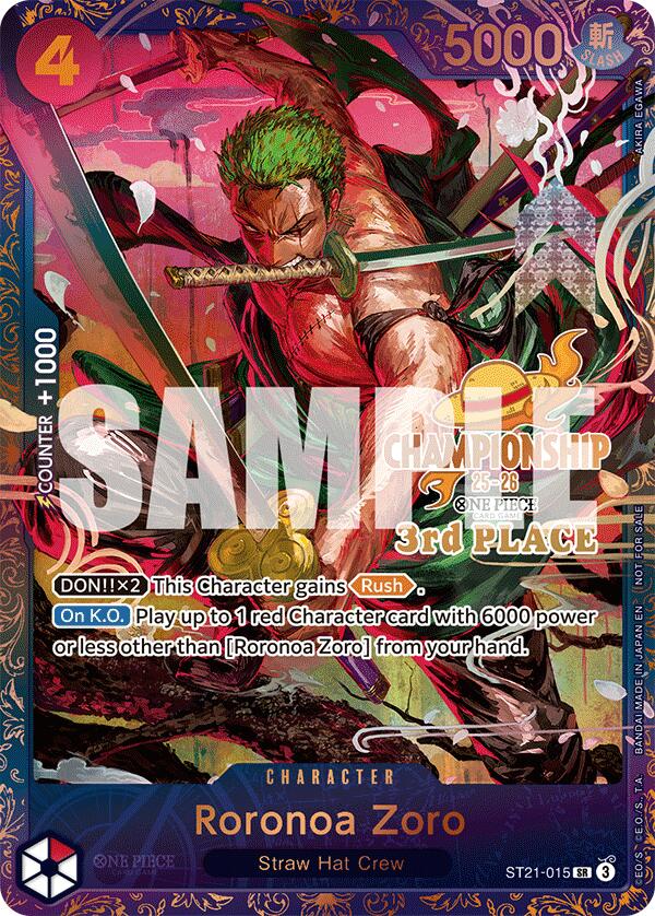 Roronoa Zoro (CS 25-26 3rd Place) [One Piece Promotion Cards] Bandai
