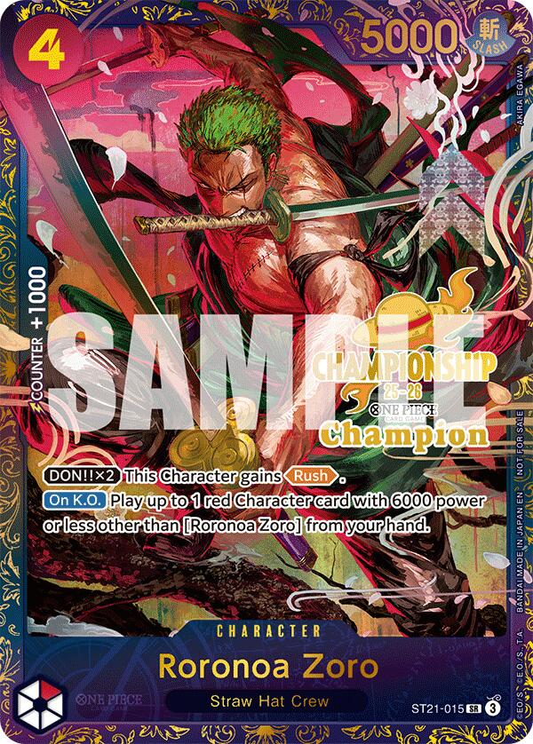 Roronoa Zoro (CS 25-26 1st Place) [One Piece Promotion Cards] Bandai