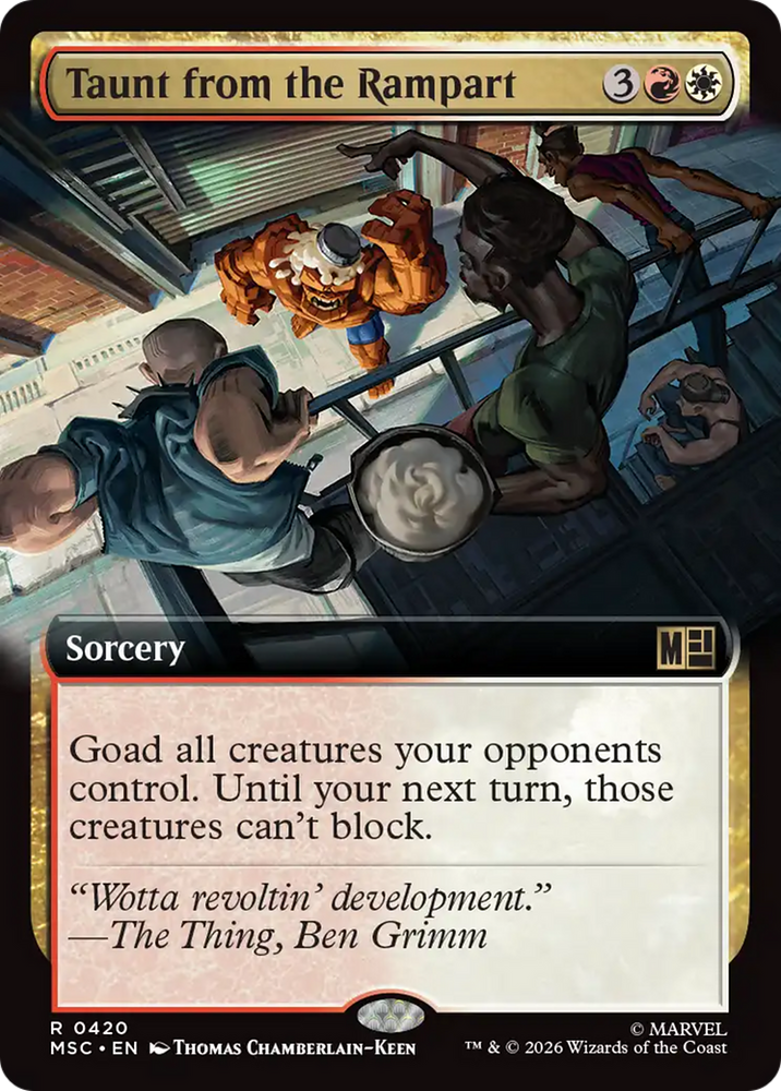 Taunt from the Rampart (Extended Art) [Marvel Super Heroes Commander] Magic: The Gathering