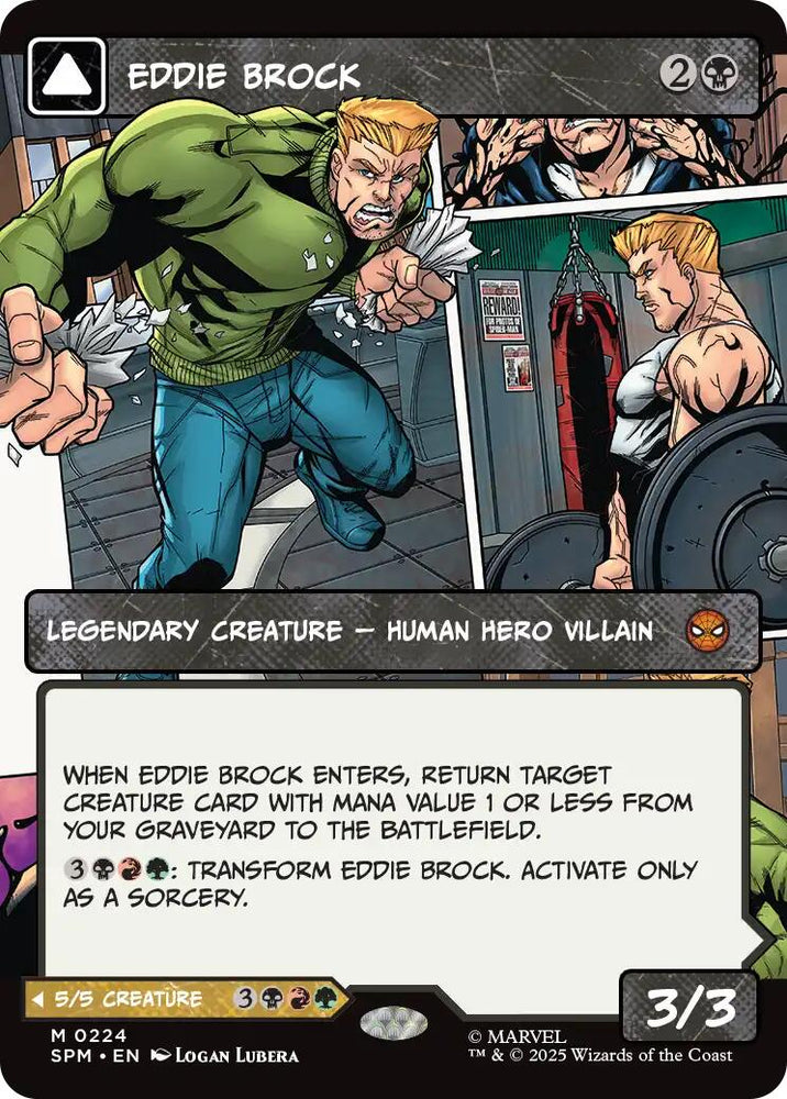 Eddie Brock (0224) (Borderless) [Marvel's Spider-Man] Magic: The Gathering