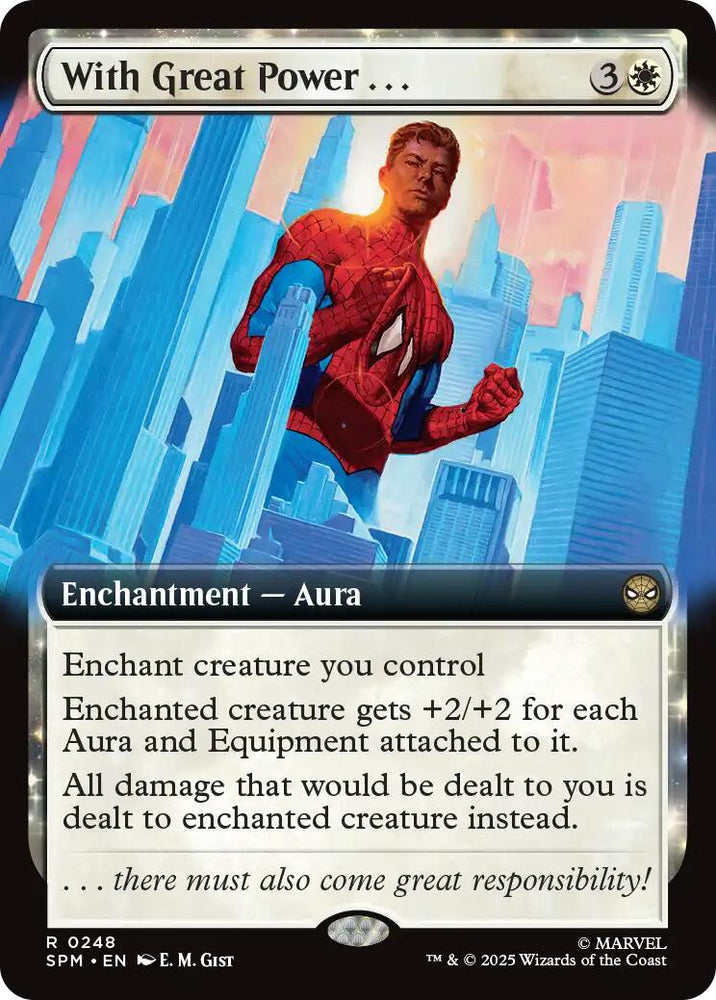 With Great Power... (Extended Art) [Marvel's Spider-Man] Magic: The Gathering