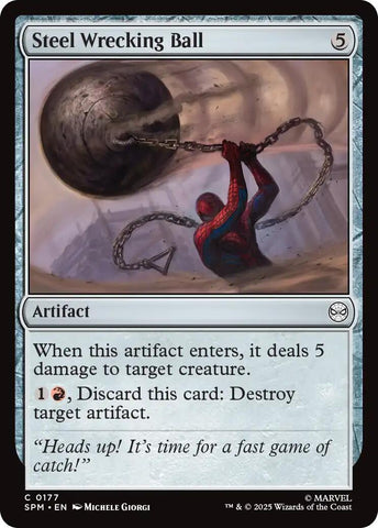 Steel Wrecking Ball [Marvel's Spider-Man] Magic: The Gathering