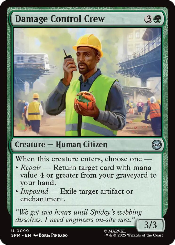 Damage Control Crew [Marvel's Spider-Man] Magic: The Gathering