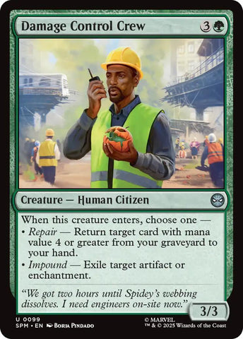 Damage Control Crew [Marvel's Spider-Man] Magic: The Gathering