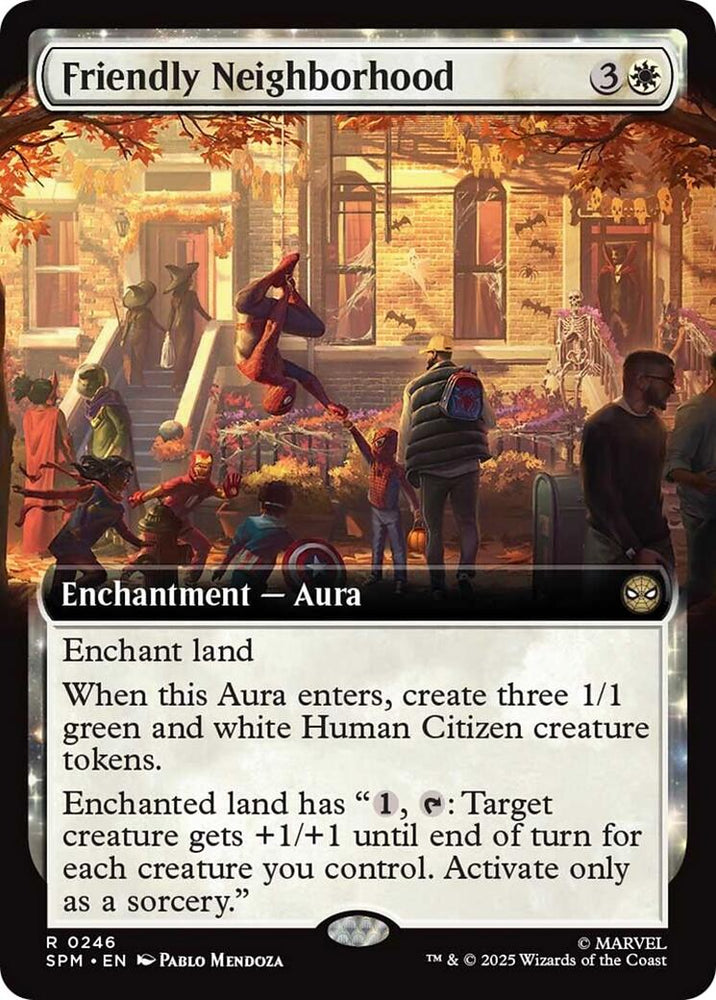 Friendly Neighborhood (Extended Art) [Marvel's Spider-Man] Magic: The Gathering