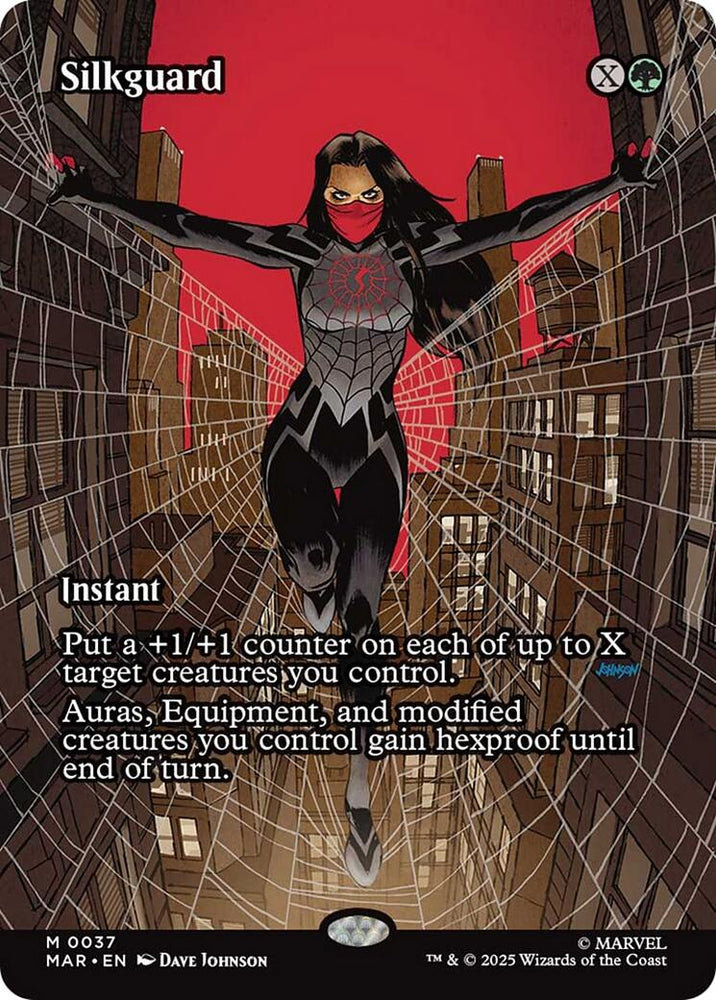 Silkguard (Borderless) [Marvel Universe: Eternal-Legal] Magic: The Gathering