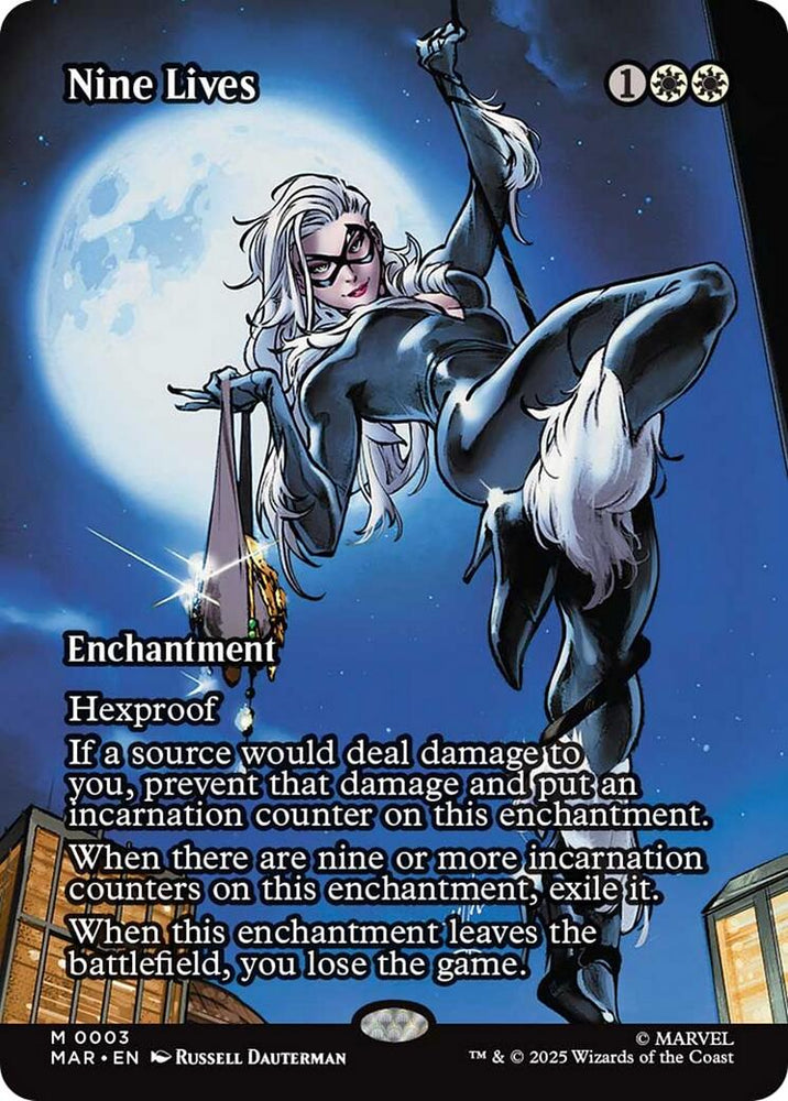 Nine Lives (Borderless) [Marvel Universe: Eternal-Legal] Magic: The Gathering