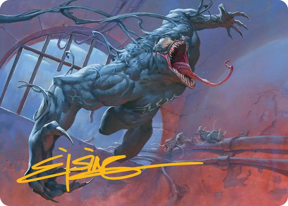 Venom, Evil Unleashed Art Card (Gold-Stamped Signature) [Marvel's Spider-Man Art Series] Magic: The Gathering