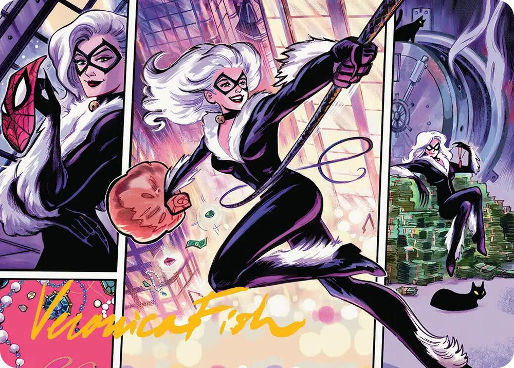 Black Cat, Cunning Thief Art Card (Gold-Stamped Signature) [Marvel's Spider-Man Art Series] Magic: The Gathering