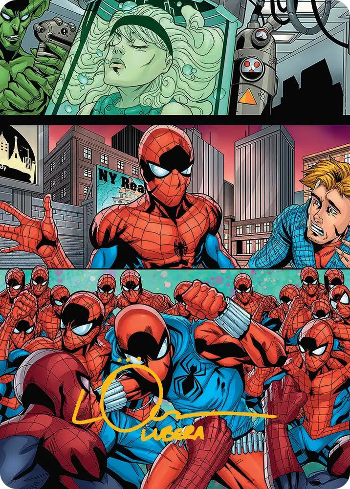 The Clone Saga Art Card (Gold-Stamped Signature) [Marvel's Spider-Man Art Series] Magic: The Gathering