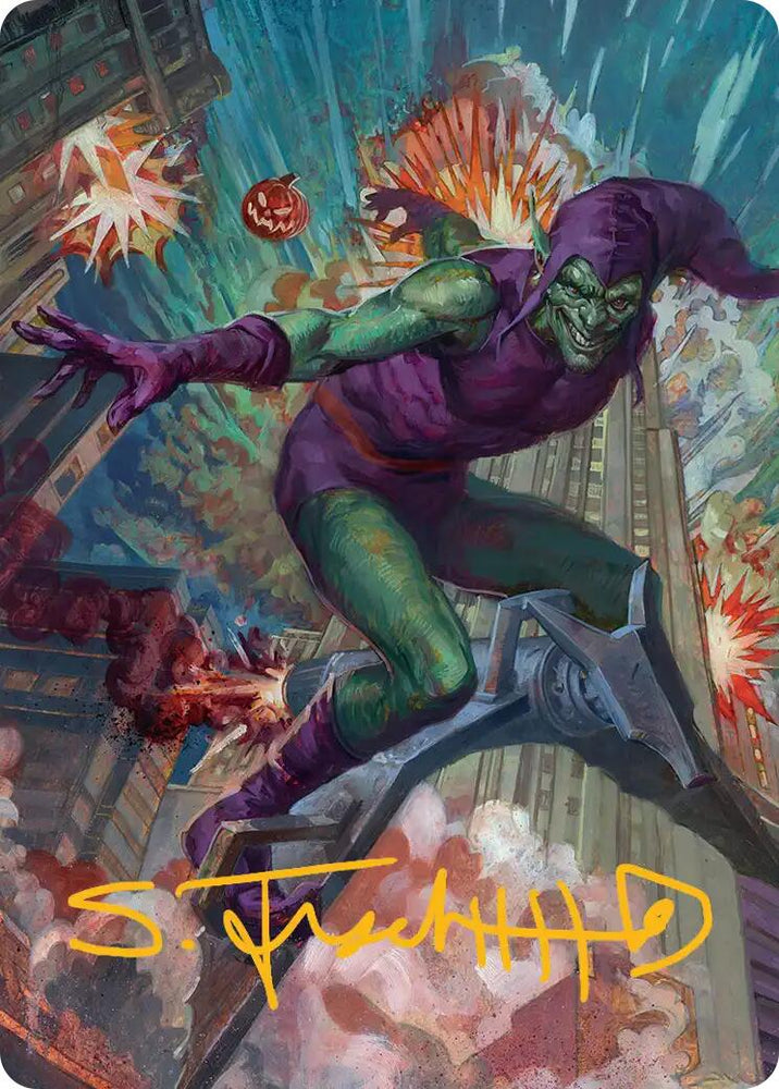 Green Goblin Art Card (26/54) (Gold-Stamped Signature) [Marvel's Spider-Man Art Series] Magic: The Gathering