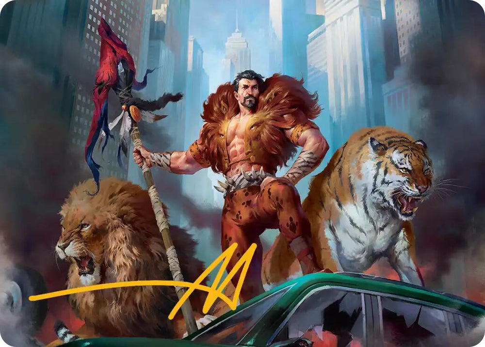 Kraven, Proud Predator Art Card (Gold-Stamped Signature) [Marvel's Spider-Man Art Series] Magic: The Gathering