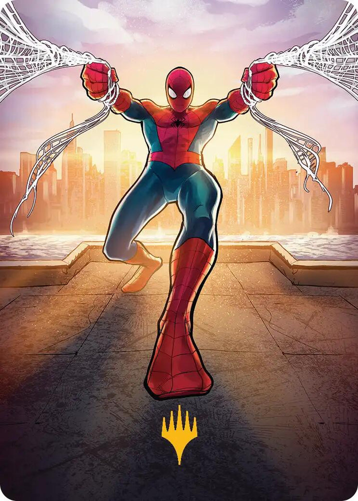 Amazing Spider-Man Art Card (36/54) (Gold-Stamped Planeswalker Symbol) [Marvel's Spider-Man Art Series] Magic: The Gathering