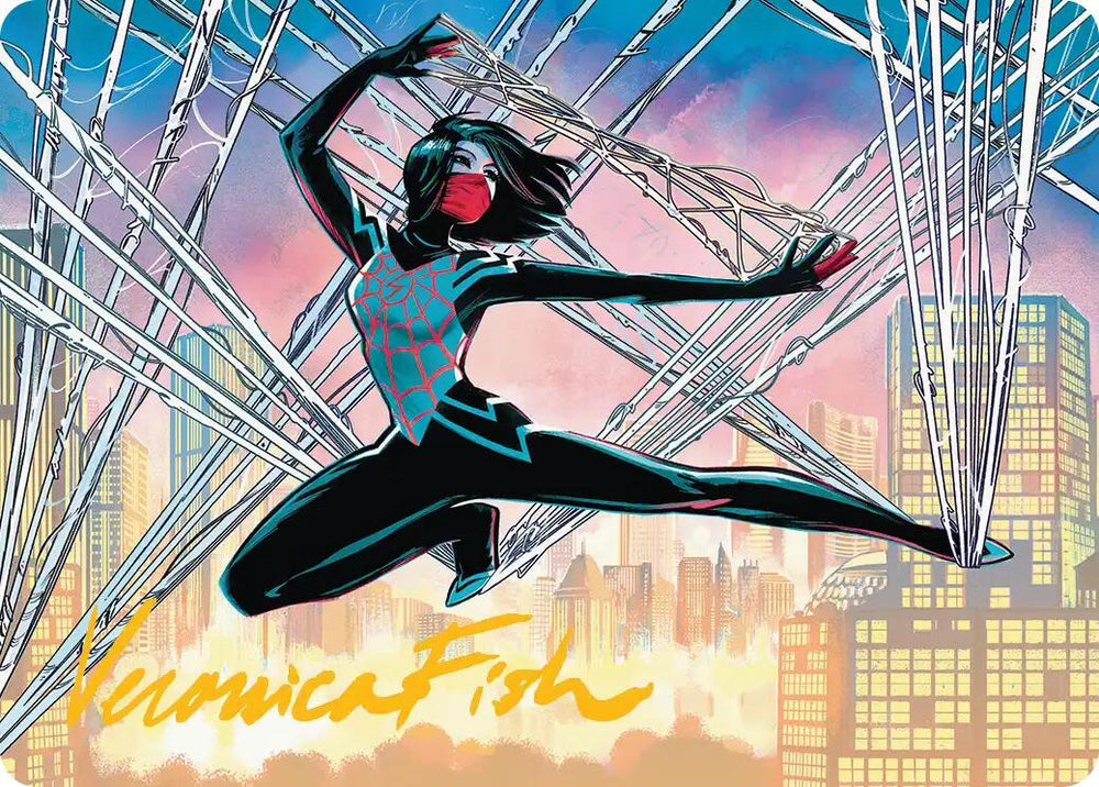 Silk, Web Weaver Art Card (39/54) (Gold-Stamped Signature) [Marvel's Spider-Man Art Series] Magic: The Gathering